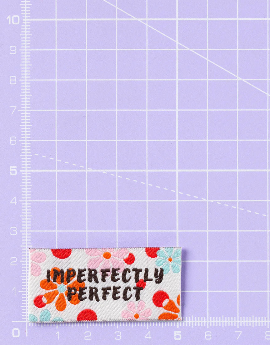 Imperfectly Perfect Woven Sewing Labels -Pack of 6