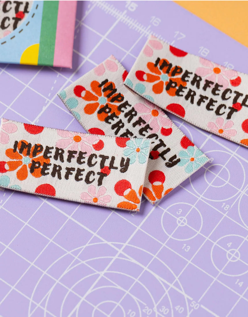 Imperfectly Perfect Woven Sewing Labels -Pack of 6