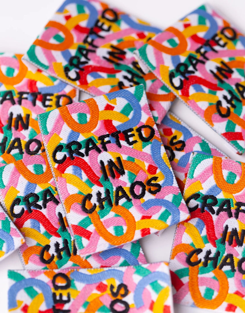 Crafted in Chaos, Woven Sewing Labels - Pack of  6 - Little Rosy Cheeks