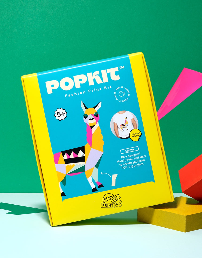 Llama Peel Off & Print Fashion Design DIY Kit, PopKits