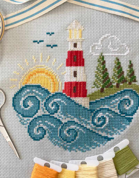 Going Coastal Modern Cross Stitch Kit, Love Poppet