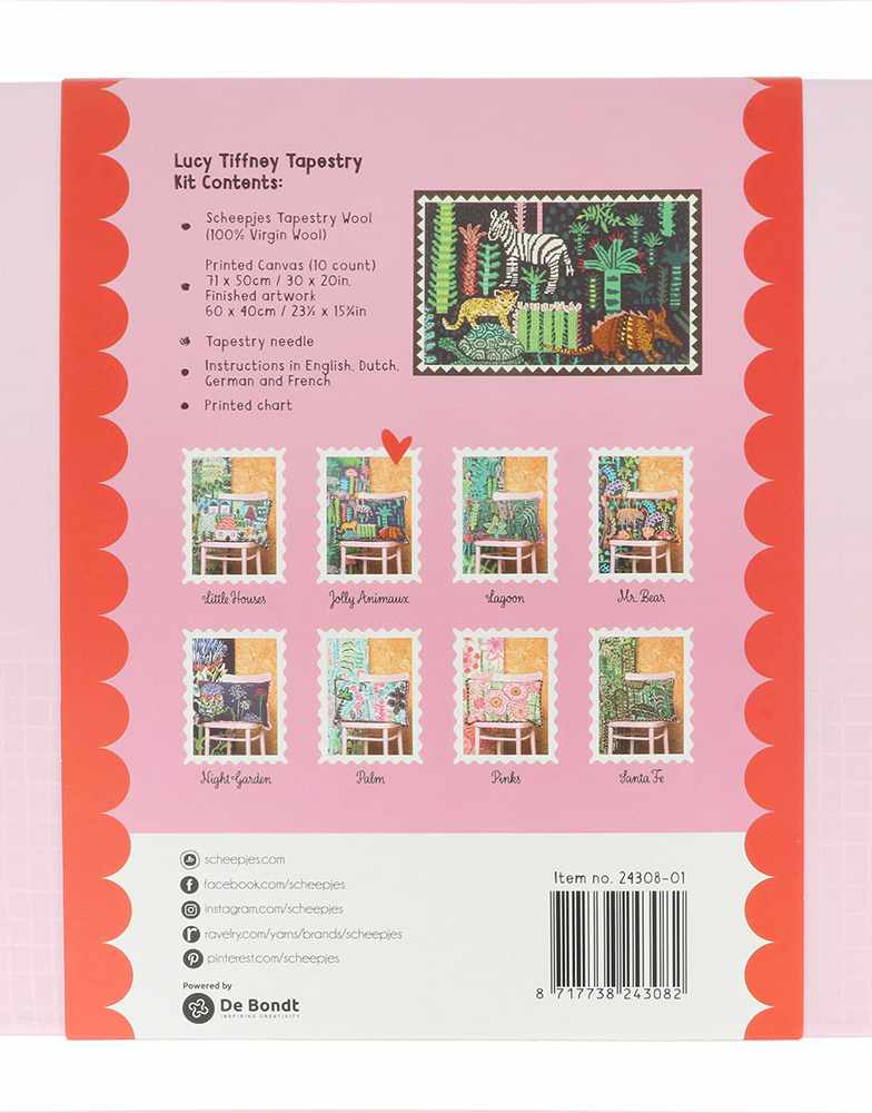 Jolly Animaux Lucy Tiffney Tapestry Kit, Scheepjes