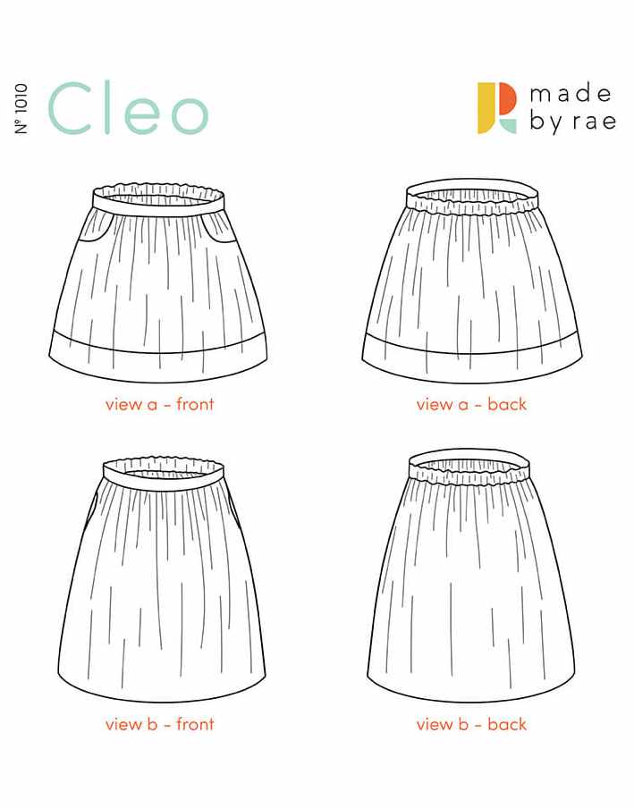 Cleo Skirt Sewing Pattern, Made by Rae