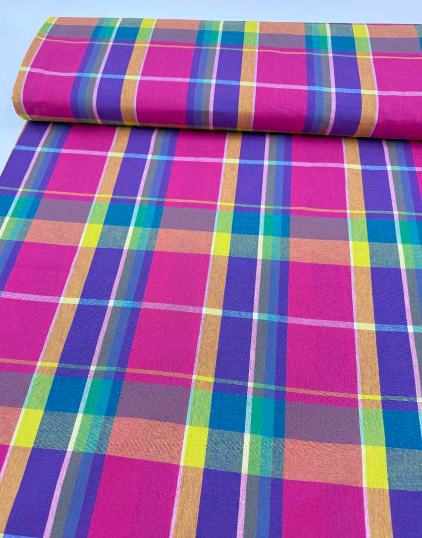 Carnival Check Madras Cotton Fabric