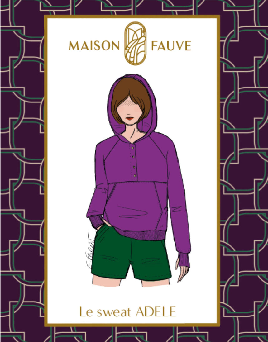 Adele Sweatshirt Paper Sewing Pattern, Maison Fauve