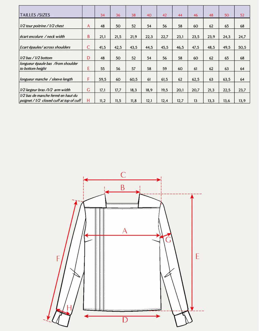 Déferlante Blouse Sewing Pattern, Maison Fauve