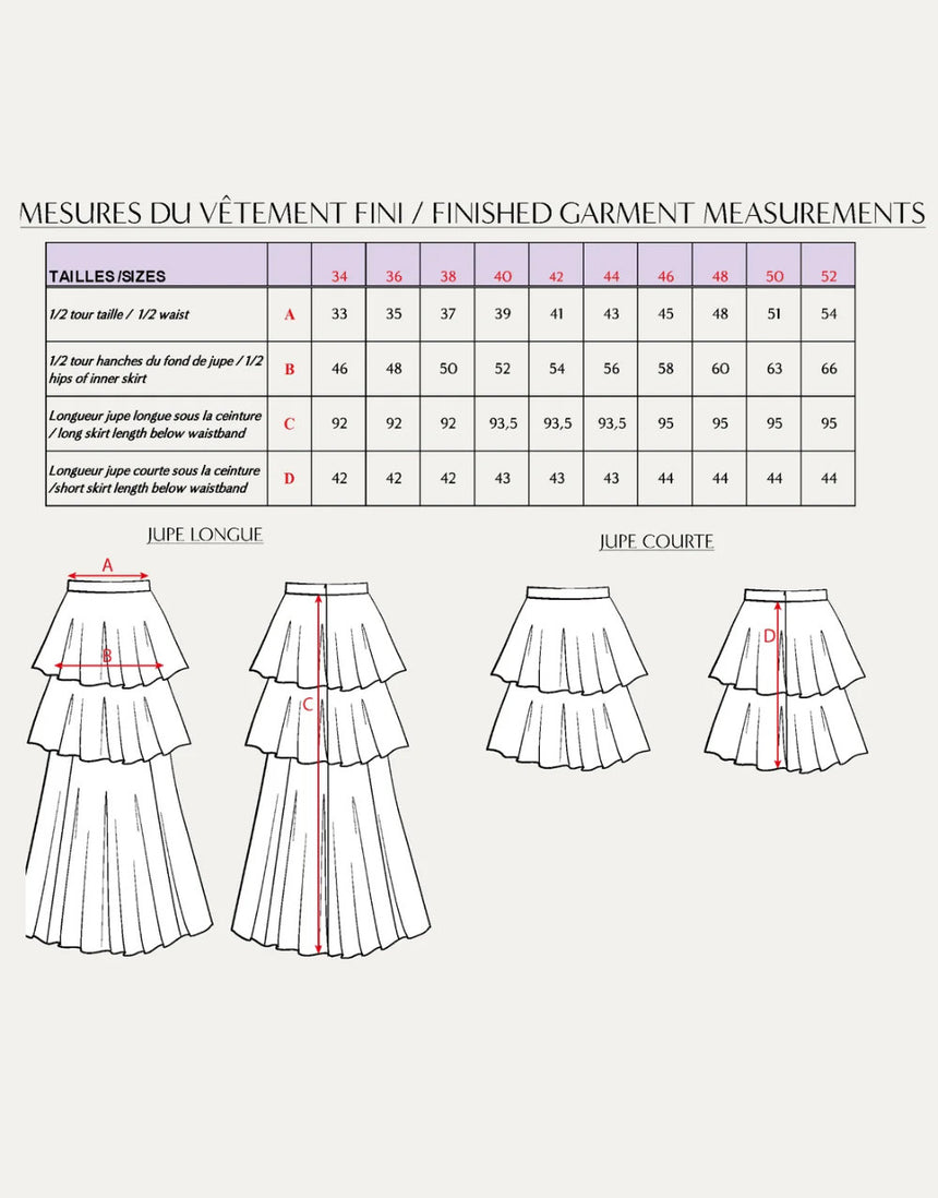 Highland Skirt Sewing Pattern, Maison Fauve