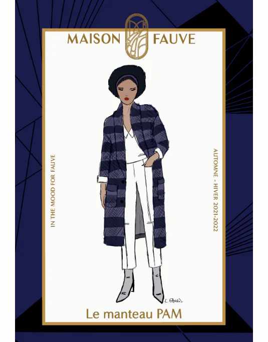 Pam Oversize Coat Paper Sewing Pattern, Maison Fauve