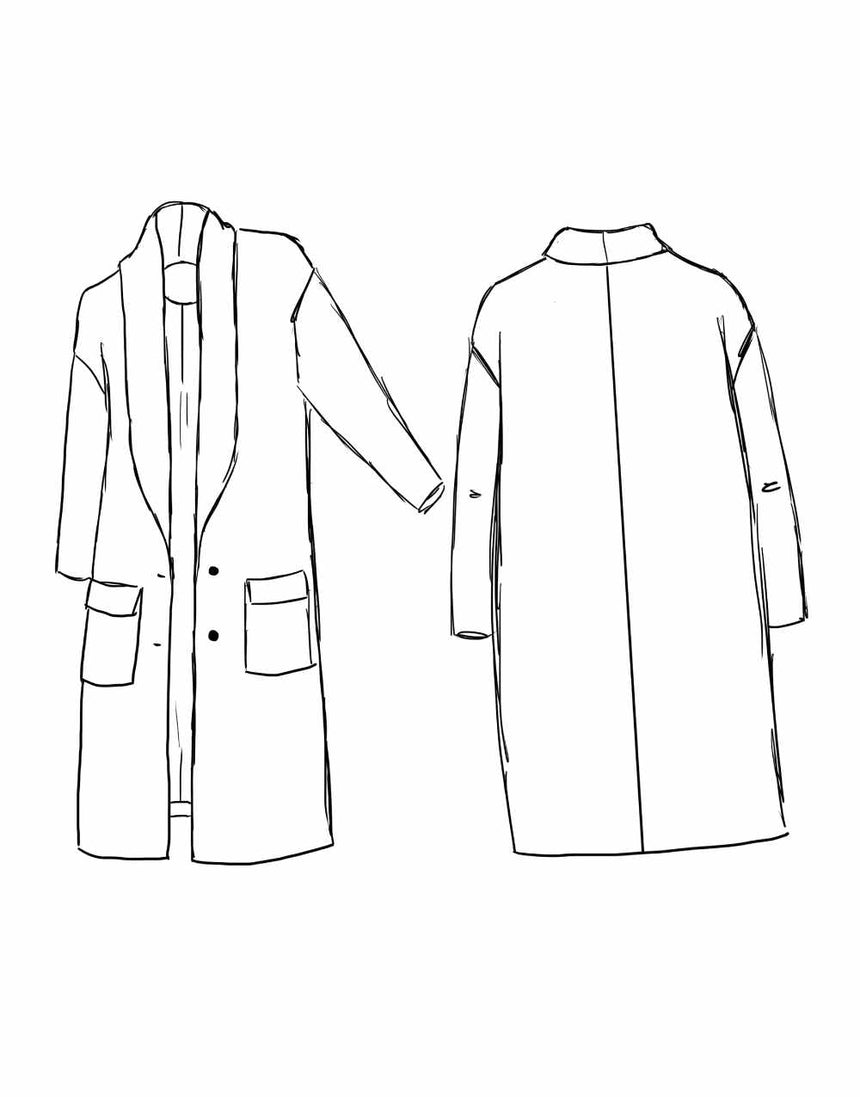 Pam Oversize Coat Paper Sewing Pattern, Maison Fauve