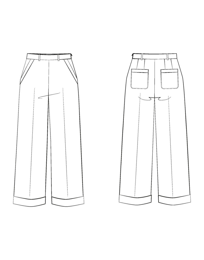 Récif Trousers Sewing Pattern, Maison Fauve