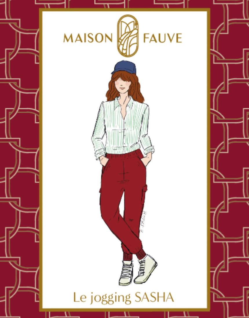 Sasha Jogging Bottoms Paper Sewing Pattern, Maison Fauve
