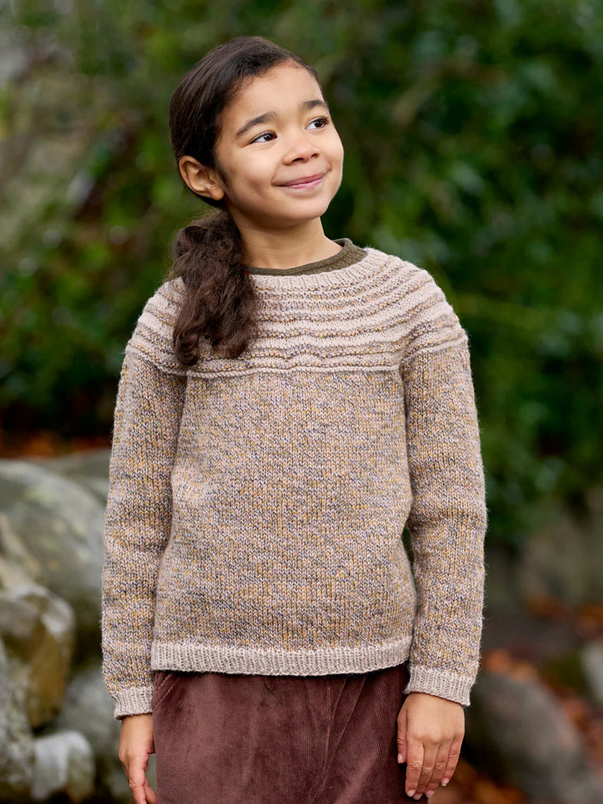 Maple Yoke Jumper Knitting Pattern for ColourLab Twist DK Yarn