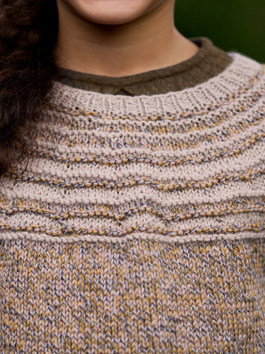 Maple Yoke Jumper Knitting Pattern for ColourLab Twist DK Yarn