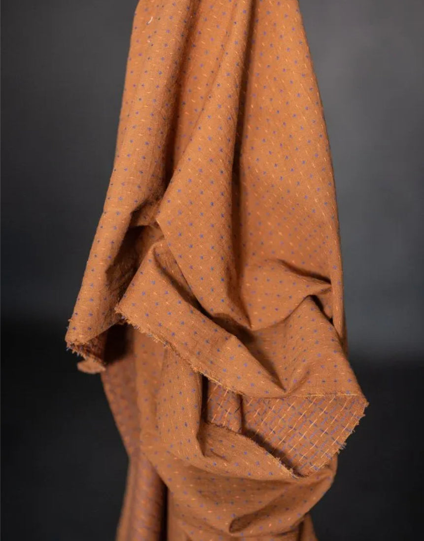 Rust Bobbette Indian Cotton Cross Stitch Fabric