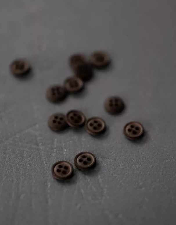 Cotton Button from Merchant & Mills, 11mm Black Coffee