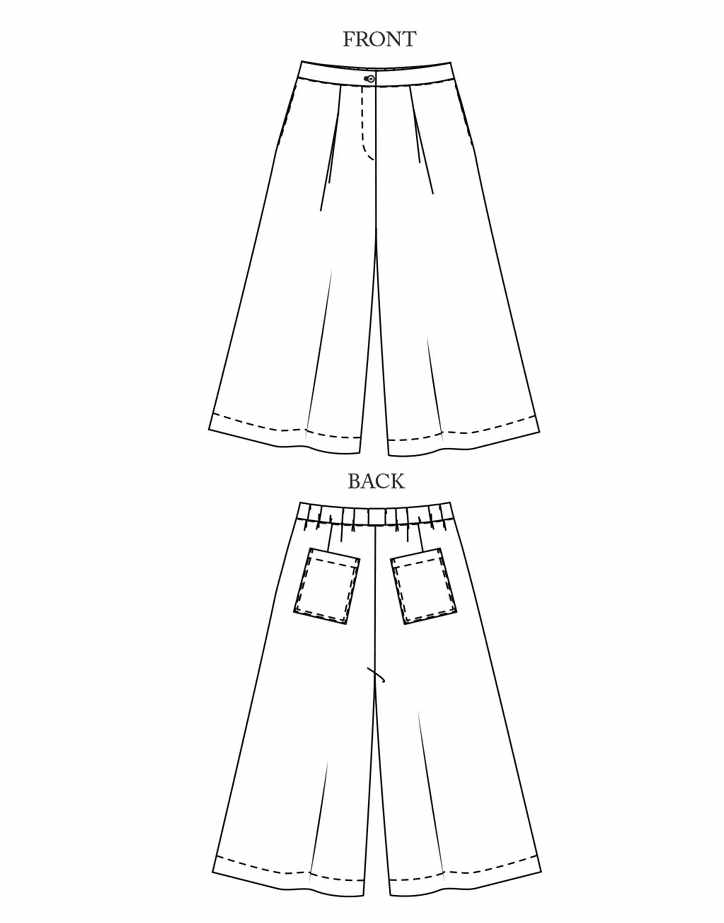 The Juno Culotte Trousers, Merchant and Mills Sewing Pattern