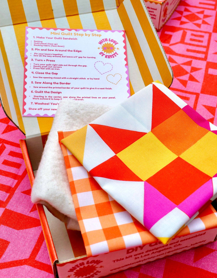Hot Pink Mini Quilt Kit, With Love by Kristy