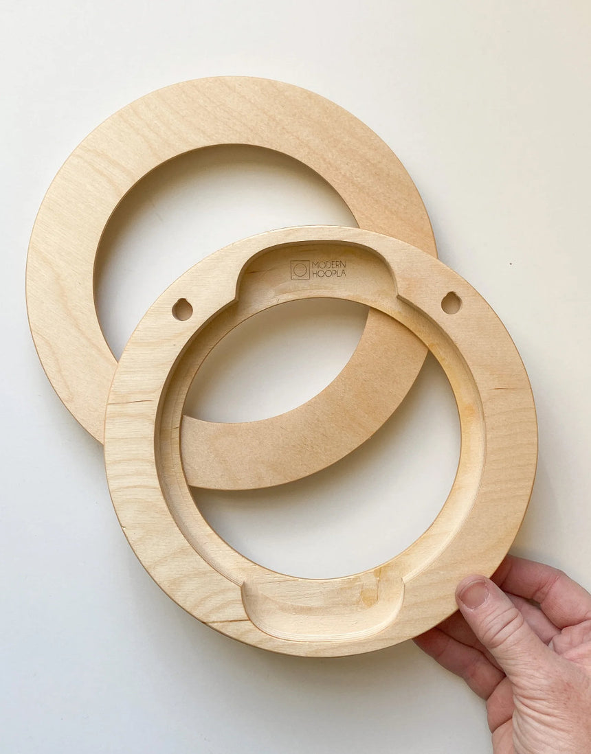 Circular Embroidery Hoop Wooden Frame for 6" Hoops, Modern Hoopla