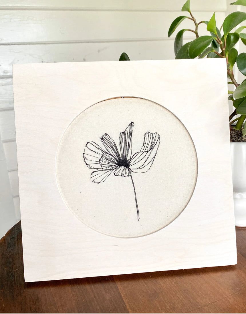 Square Embroidery Hoop Wooden Frame for 6" Hoops, Modern Hoopla