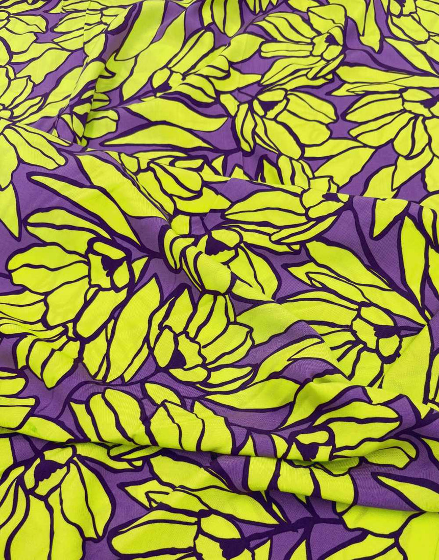 Inked Bouquet EcoVero Viscose Fabric, Nerida Hansen