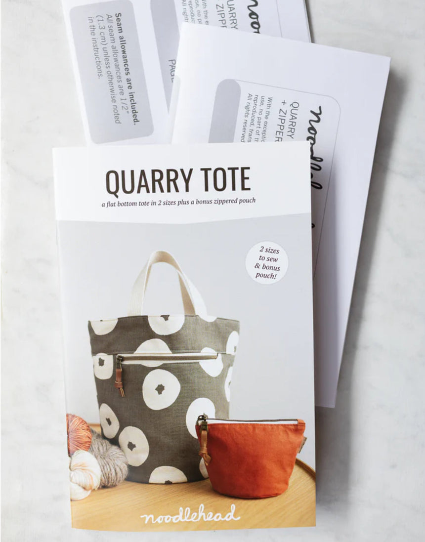 Quarry Tote Bag Sewing Pattern, Noodlehead