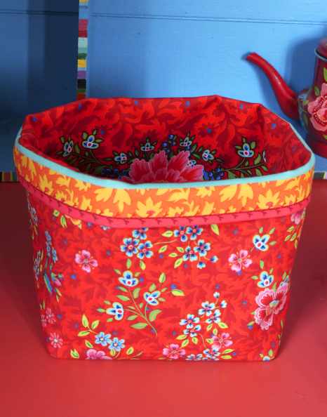 Darjeeling Large Velvet Fabric Basket Sewing Kit, Odile Bailloeul