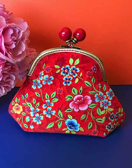 Pondicherry Velvet Clasp Purse Sewing Kit, Odile Bailloeul