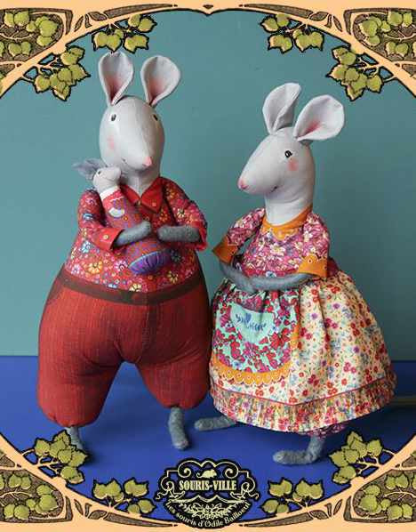 Léa Gouda & Tom Tome Mice Sewing Kit, Odile Bailloeul