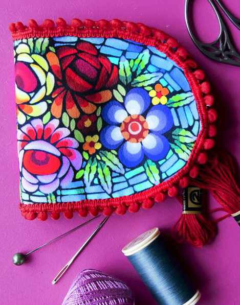 Mosaique Velvet Needle Holder Sewing Kit, Odile Bailloeul