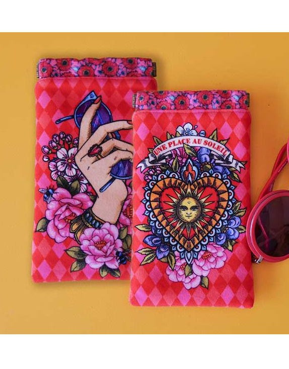 Tattoo Velvet Glasses Case Sewing Kit, Odile Bailloeul