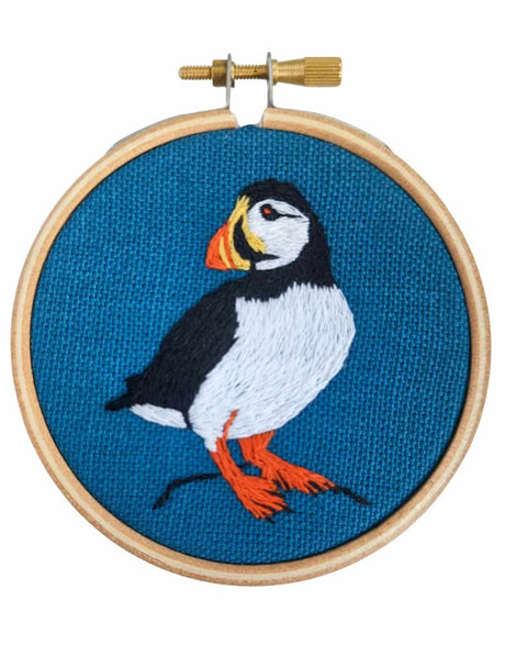 Paraffle Embroidery Puffin Mini Embroidery Kit, Paraffle 15624