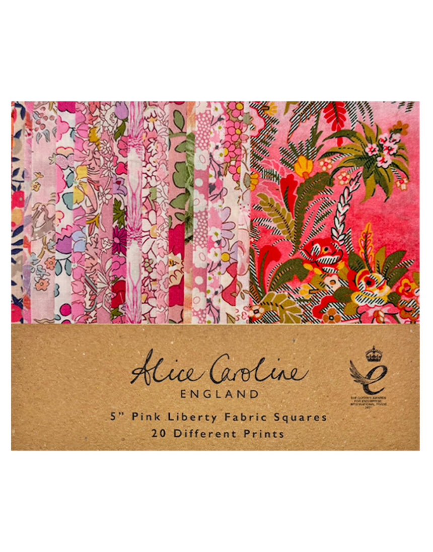 Shades of Pinks Liberty Tana Lawn 5″ Charm Squares, 20 Pieces, Alice Caroline
