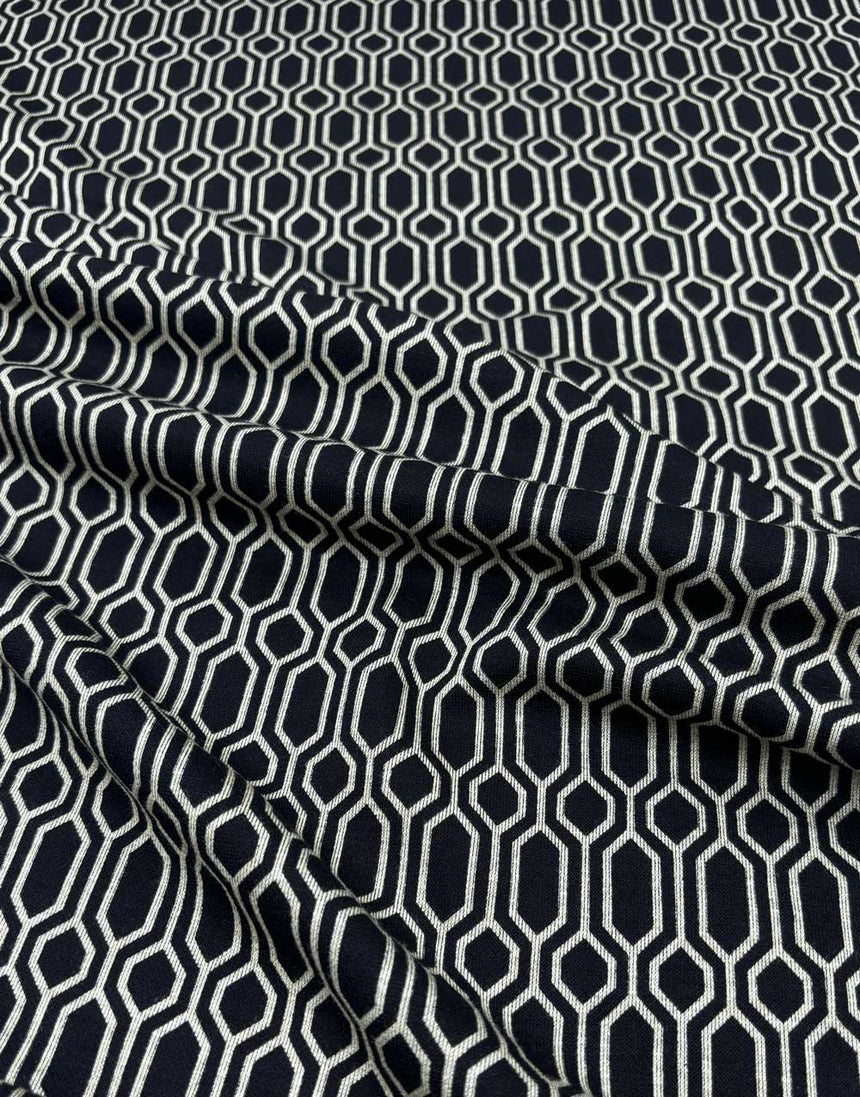 Honeycomb Retro Ponte Roma Jersey Fabric