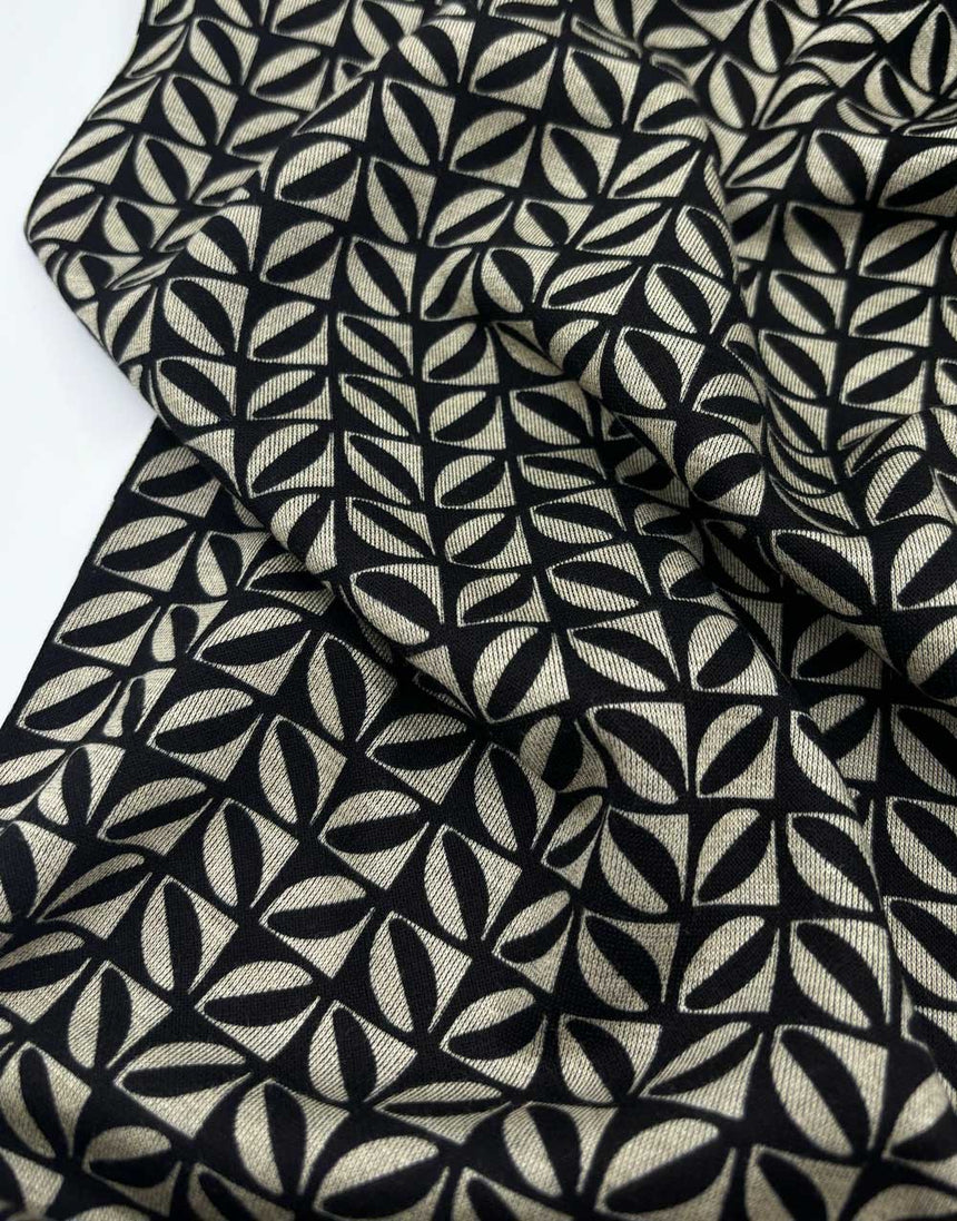 Cubic Bean Retro Ponte Roma Jersey Fabric