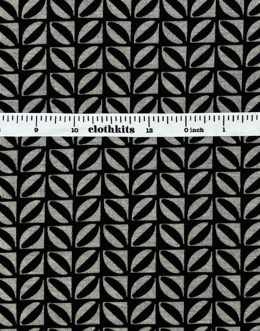 Cubic Bean Retro Ponte Roma Jersey Fabric