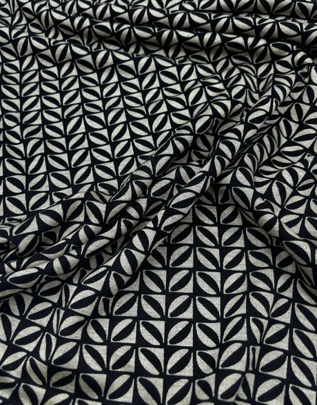 Cubic Bean Retro Ponte Roma Jersey Fabric