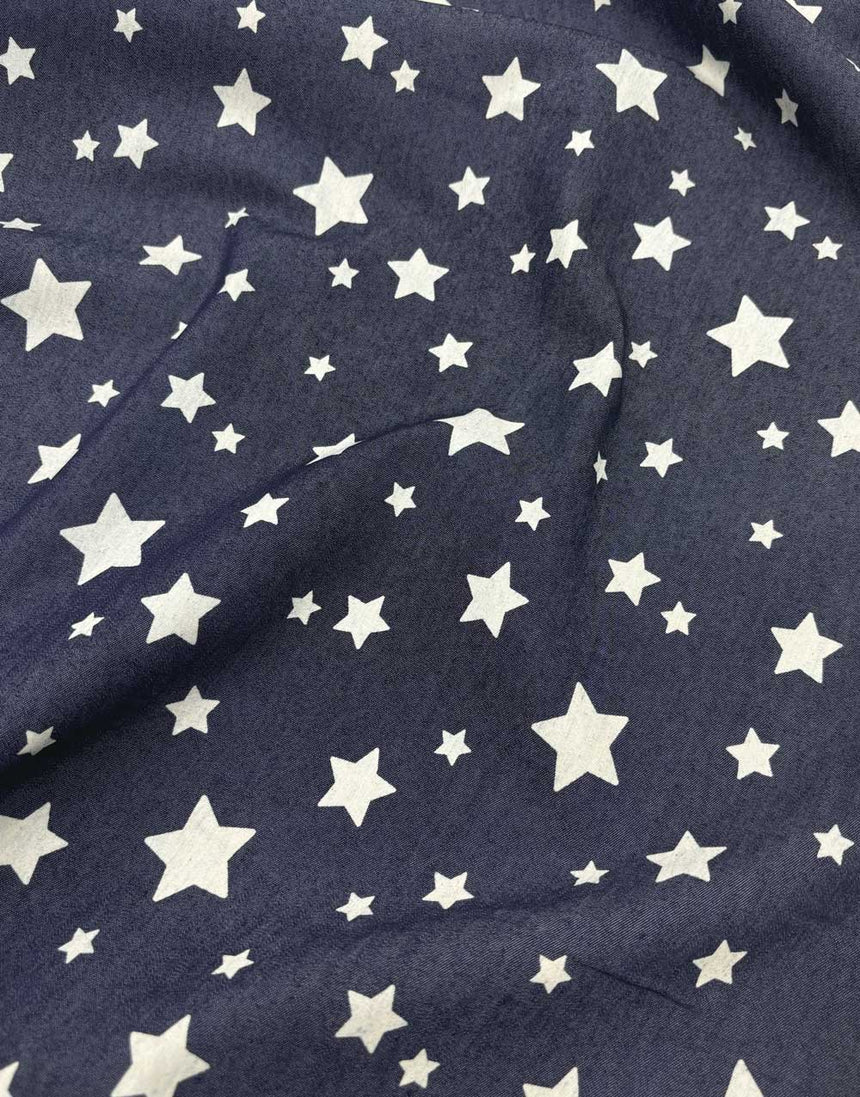 Star Indigo Chambray Fabric