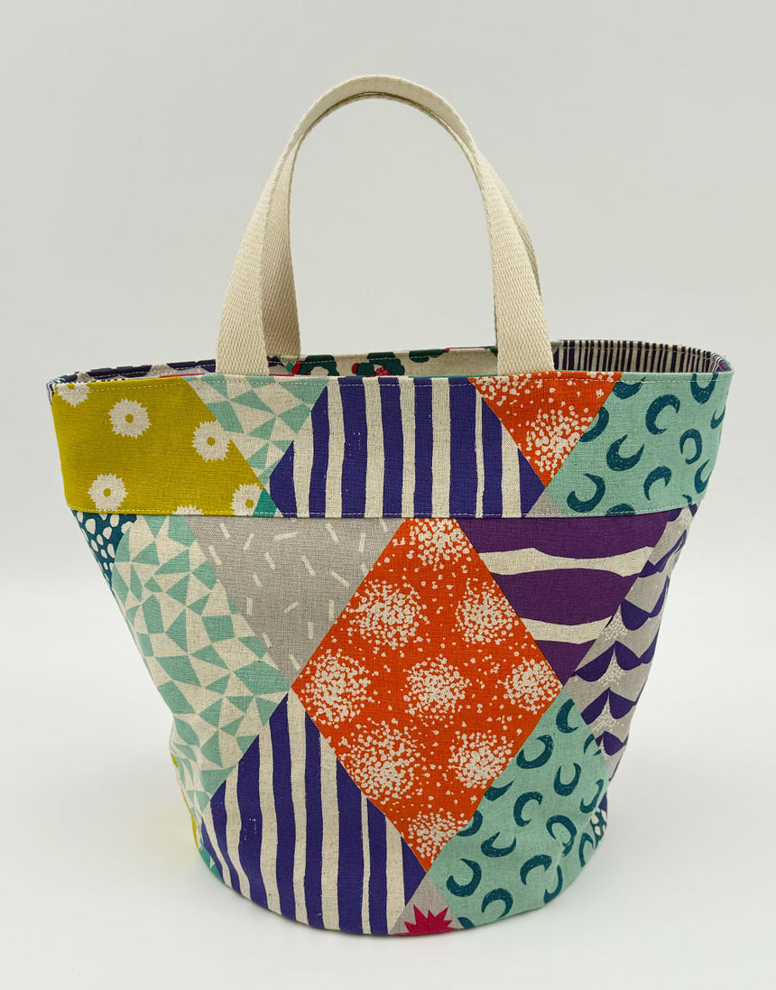 Quarry Tote Bag & Zipped Pouch Making Kit in Echino Rhombus Canvas, Noodlehead