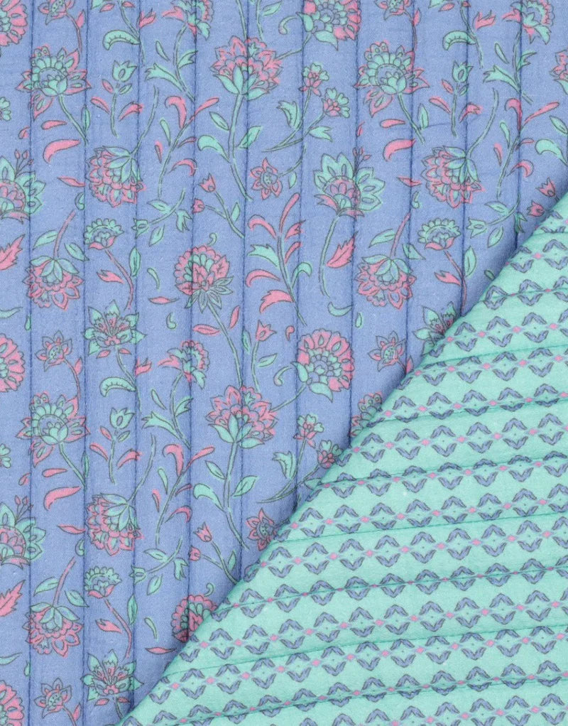 Remnant 75cm - Amaya Garden Quilted Double Gauze 2-Sided Fabric