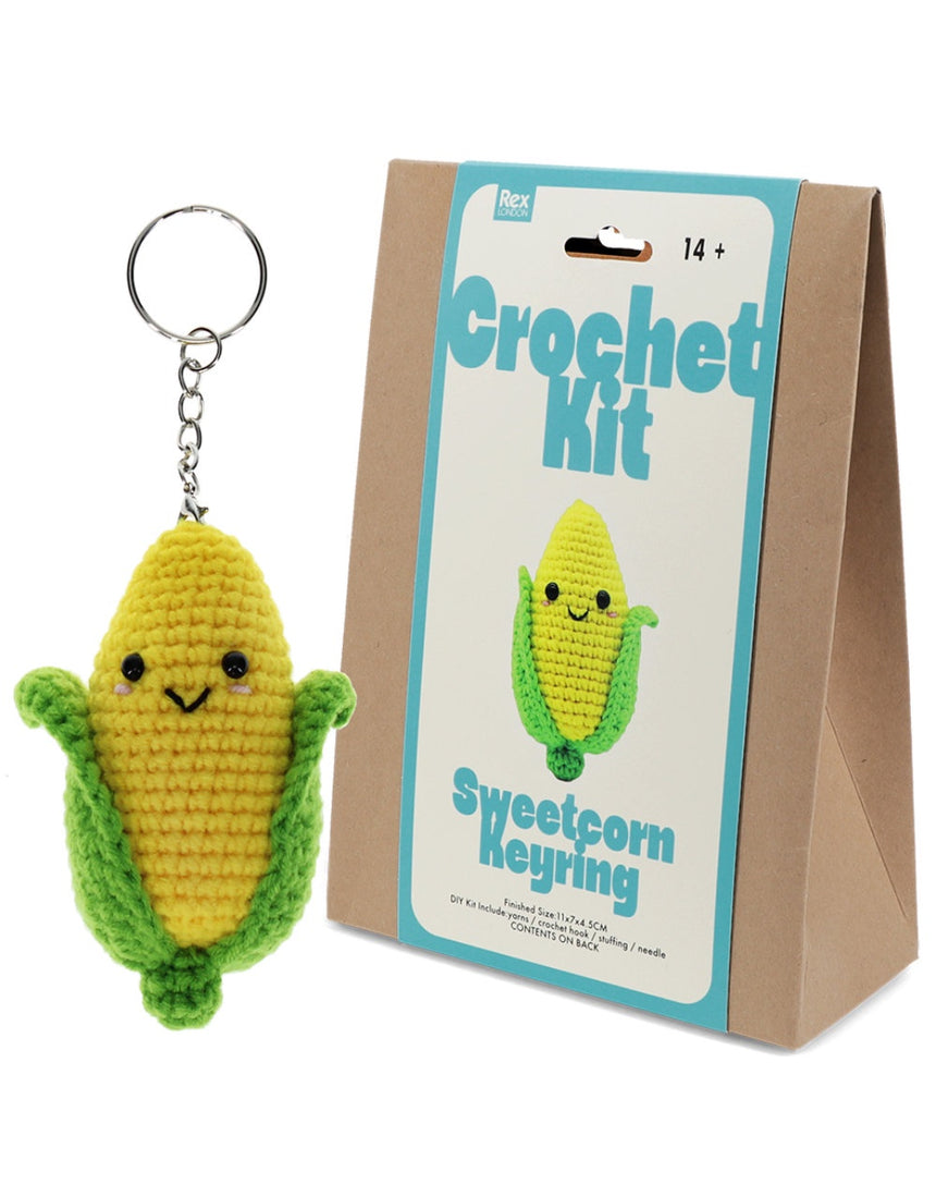Sweetcorn Intermediate Crochet Keyring Kit