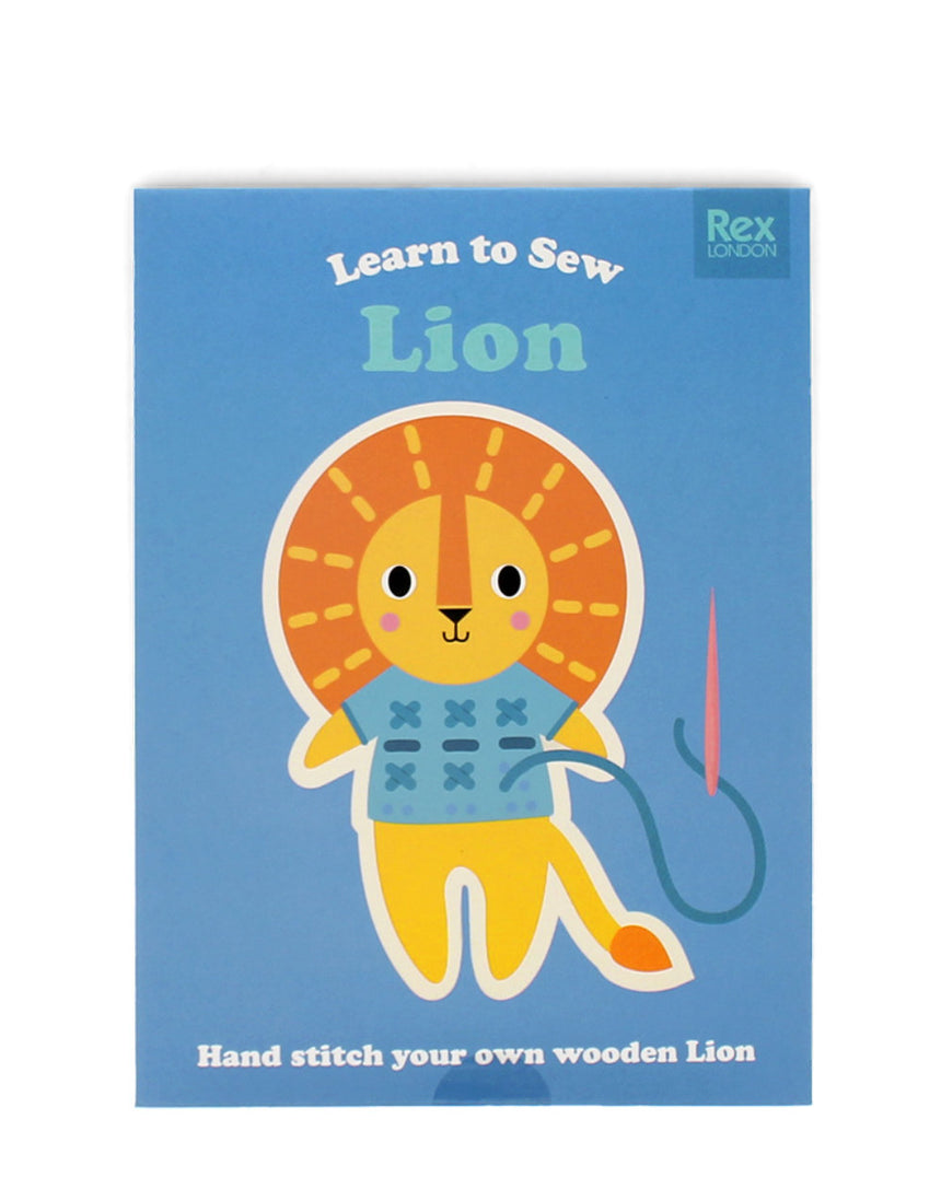 Learn to Sew Wooden Hand-Stitch Set, Lion