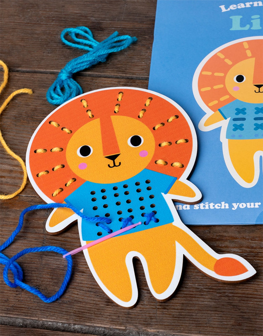 Learn to Sew Wooden Hand-Stitch Set, Lion