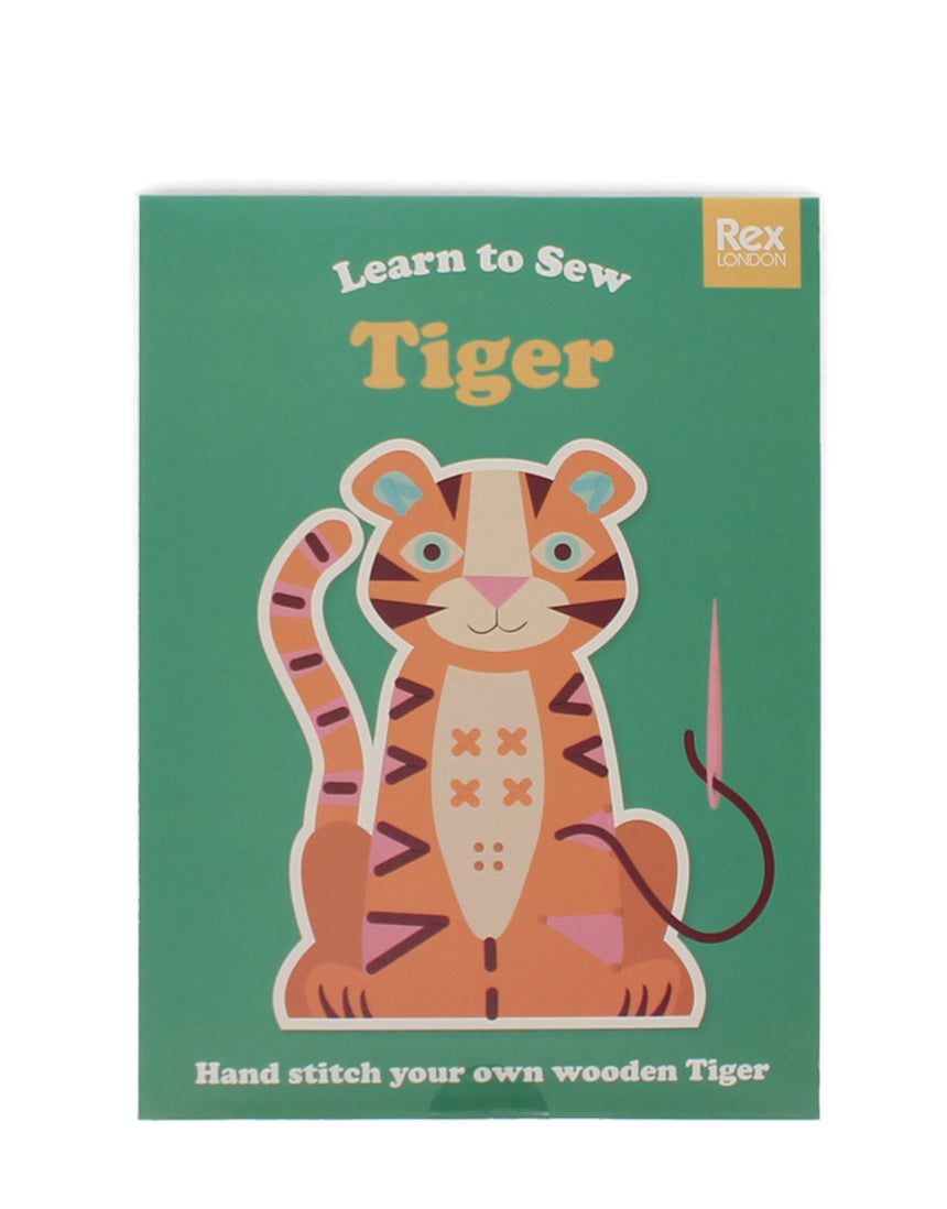 Learn to Sew Wooden Hand-Stitch Set, Tiger