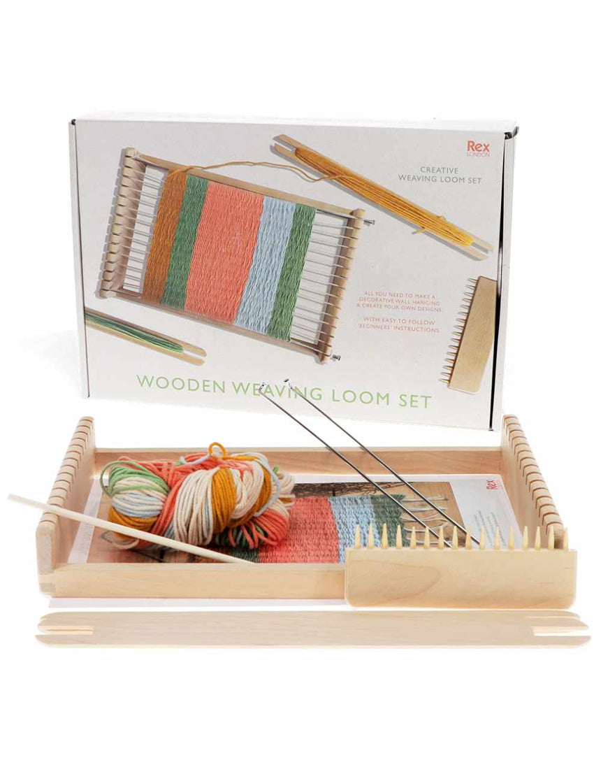 Wooden Weaving Loom Set