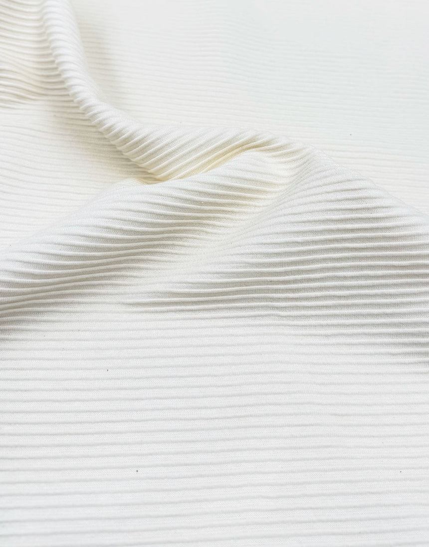 Natural Seeded Ottoman Rib Jersey Fabric