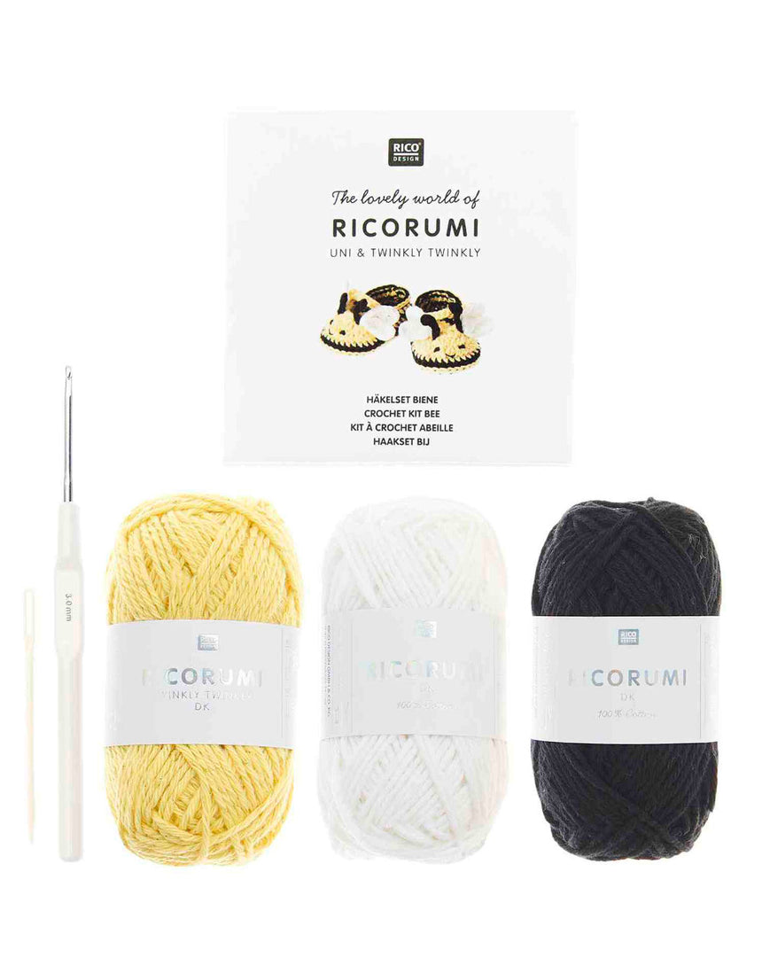 Bee Baby Booties Ricorumi Crochet Kit