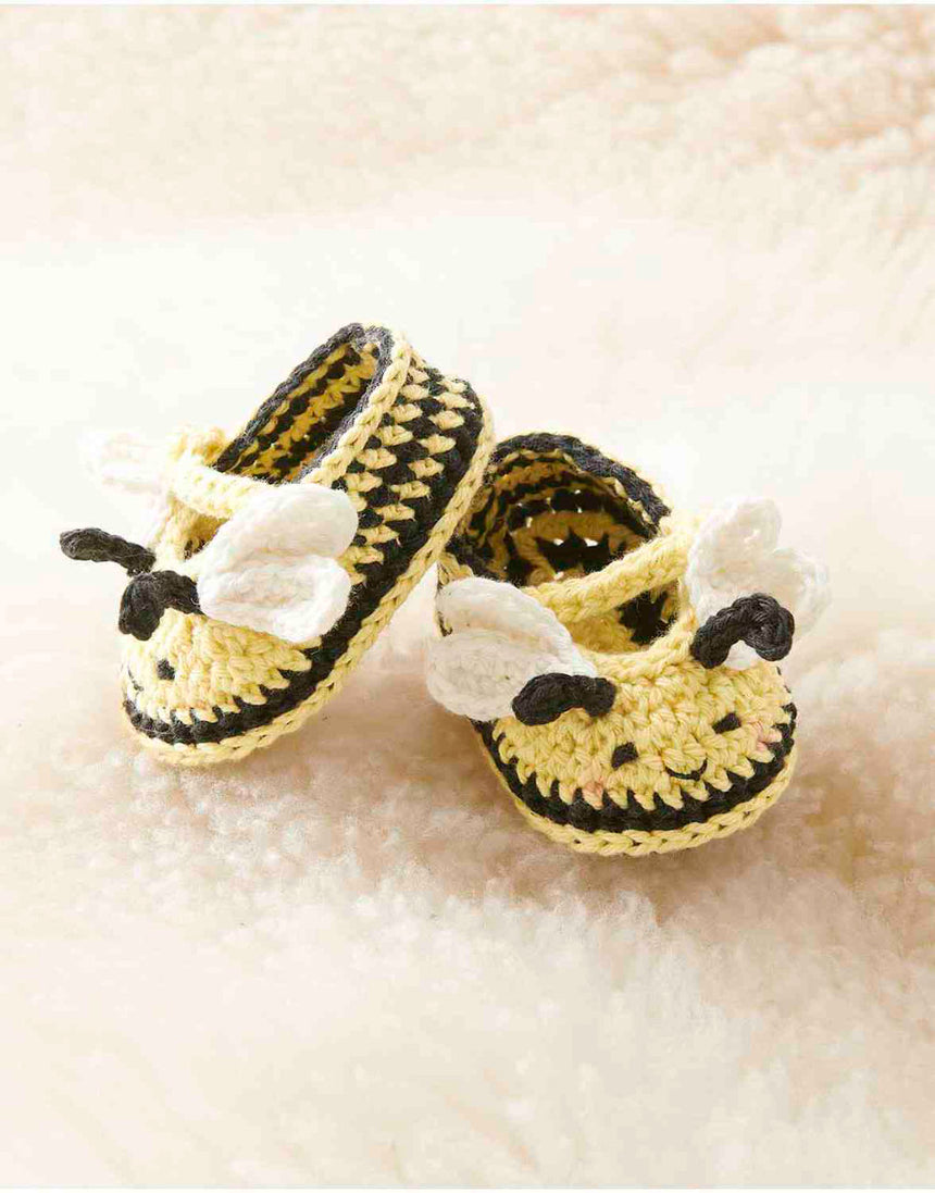 Bee Baby Booties Ricorumi Crochet Kit