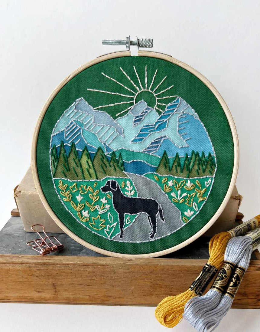 Trail Dog Embroidery Kit, Rikrack