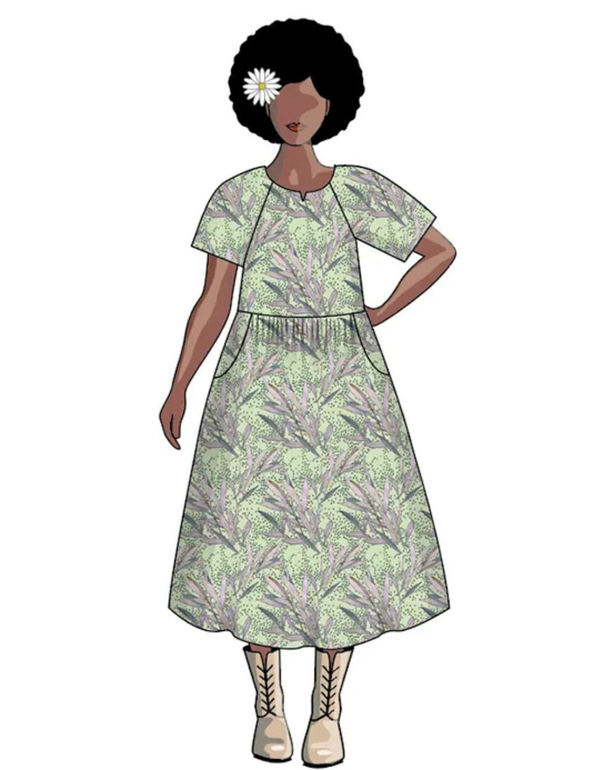Ripple Dress Paper Sewing Pattern, Sew Different
