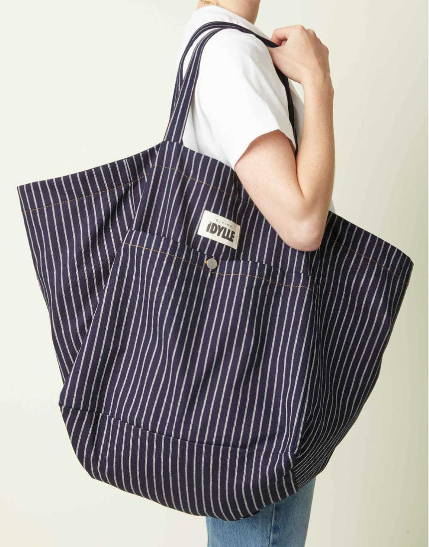 Sac de Plage – XXL Beach Bag Sewing Kit in Hypnotic Blue